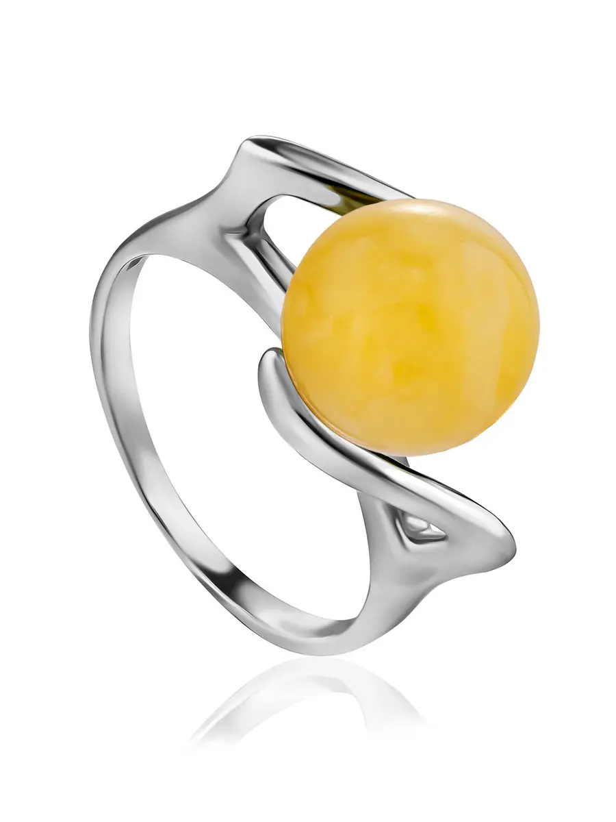 картинка Кольцо с натуральным медовым янтарём «Альдебаран» в онлайн магазине