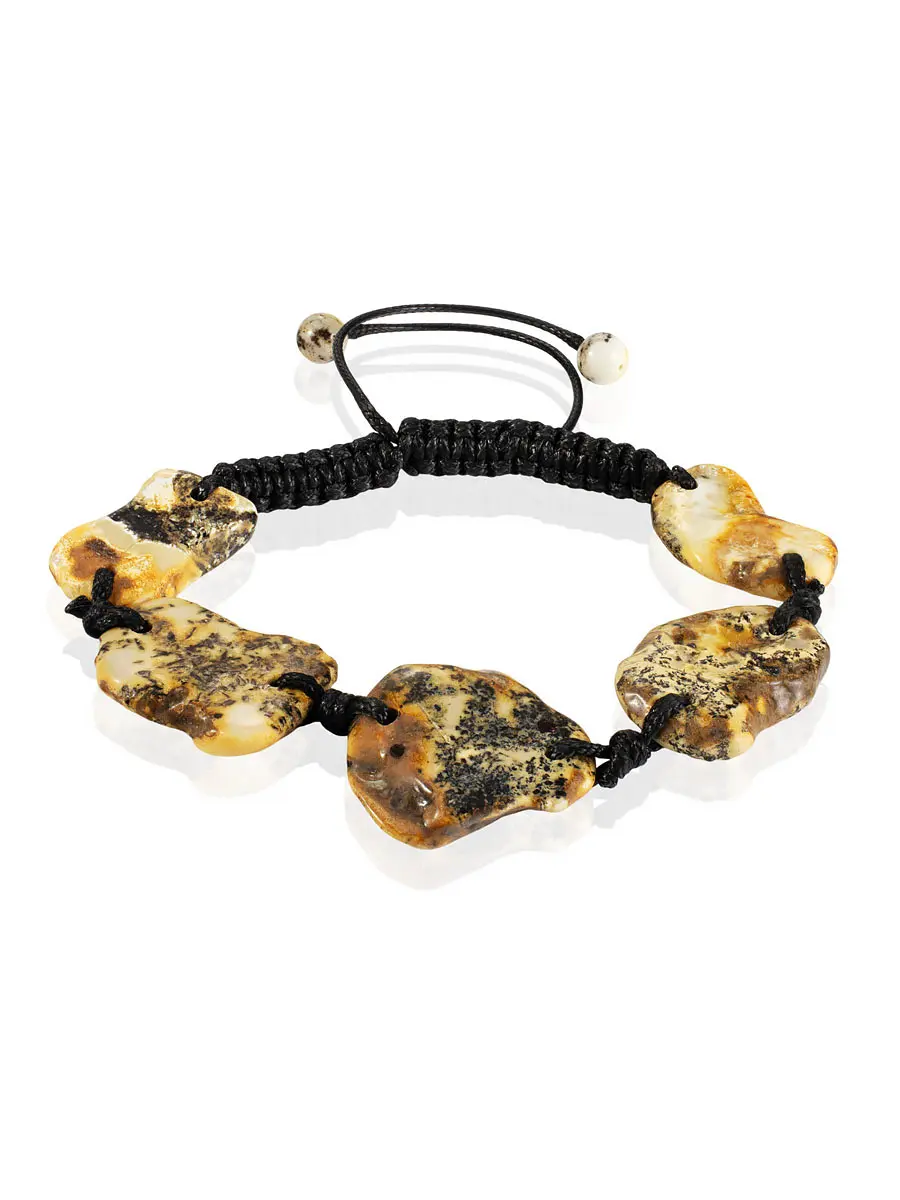 картинка Янтарный браслет «Тринидад» — мини-галерея балтийской природы на запястье в онлайн магазине