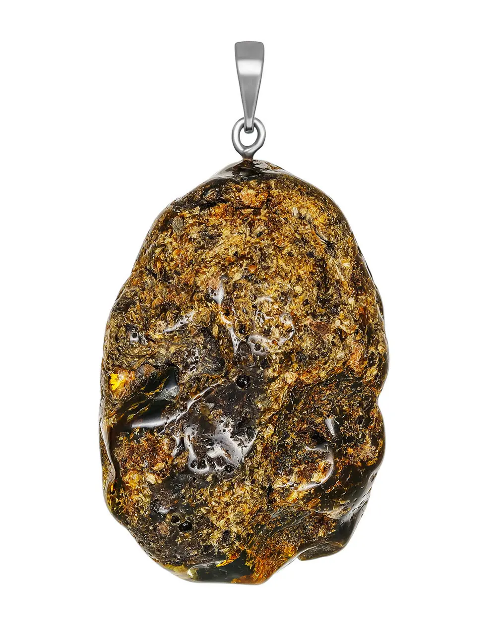 картинка Янтарная подвеска с уникальной текстурой в онлайн магазине