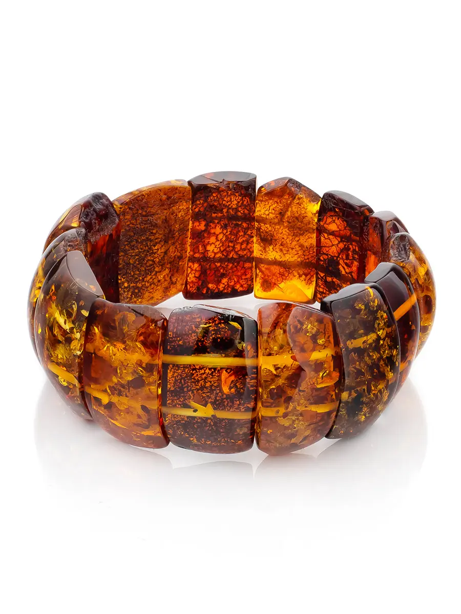картинка Красивый браслет «Помпеи» из натурального балтийского янтаря в онлайн магазине