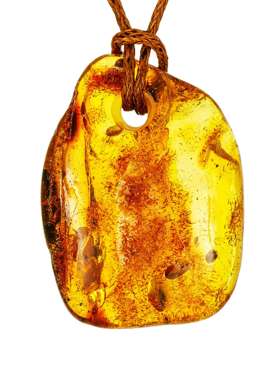 картинка Подвеска из натурального текстурного янтаря в онлайн магазине
