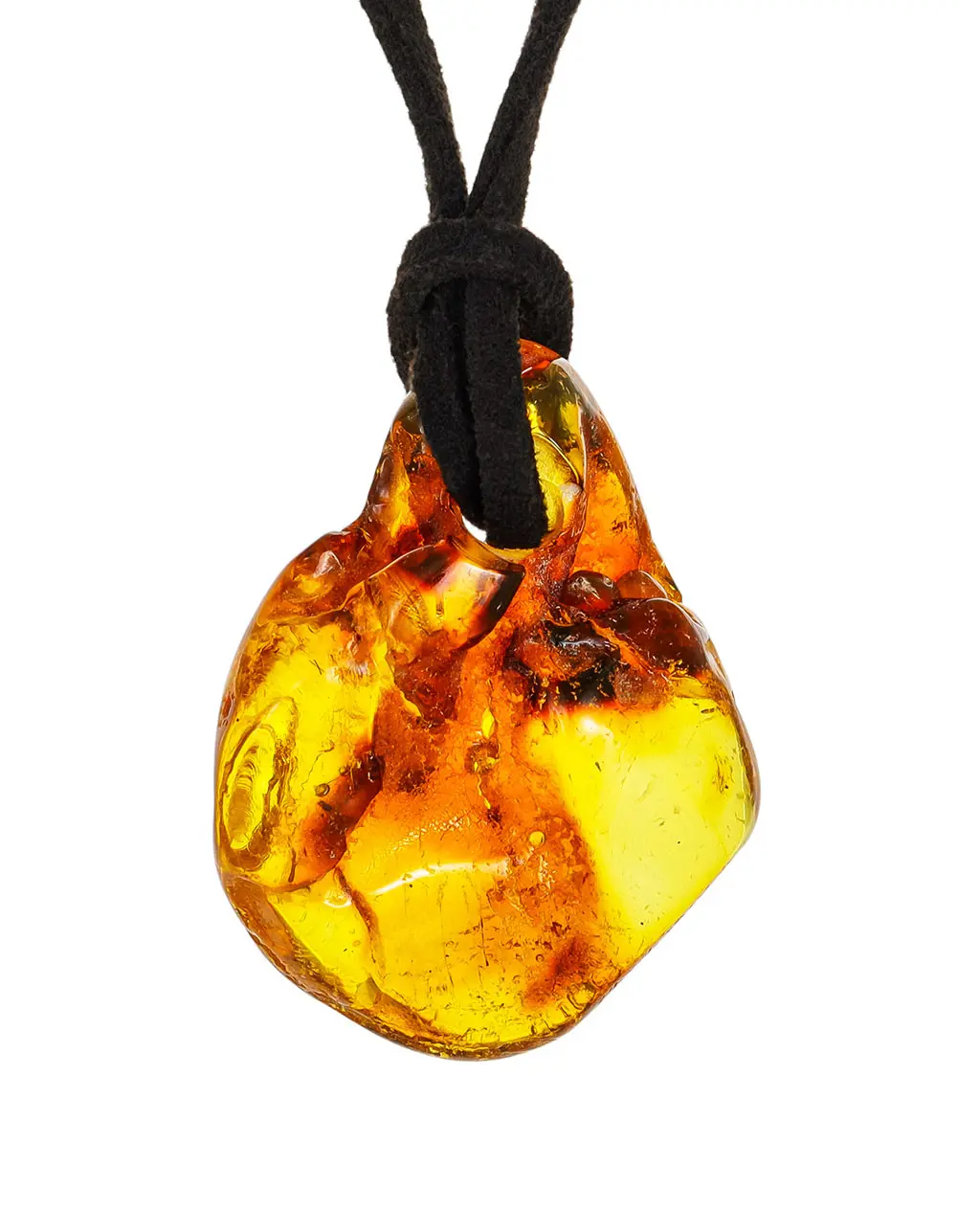 картинка Кулон из натурального балтийского янтаря на шнурке в онлайн магазине