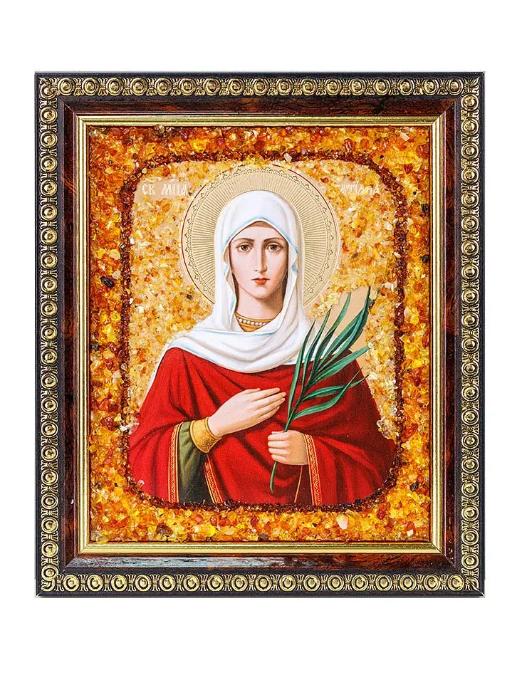 картинка Янтарная икона «Святая великомученица Татьяна» в онлайн магазине