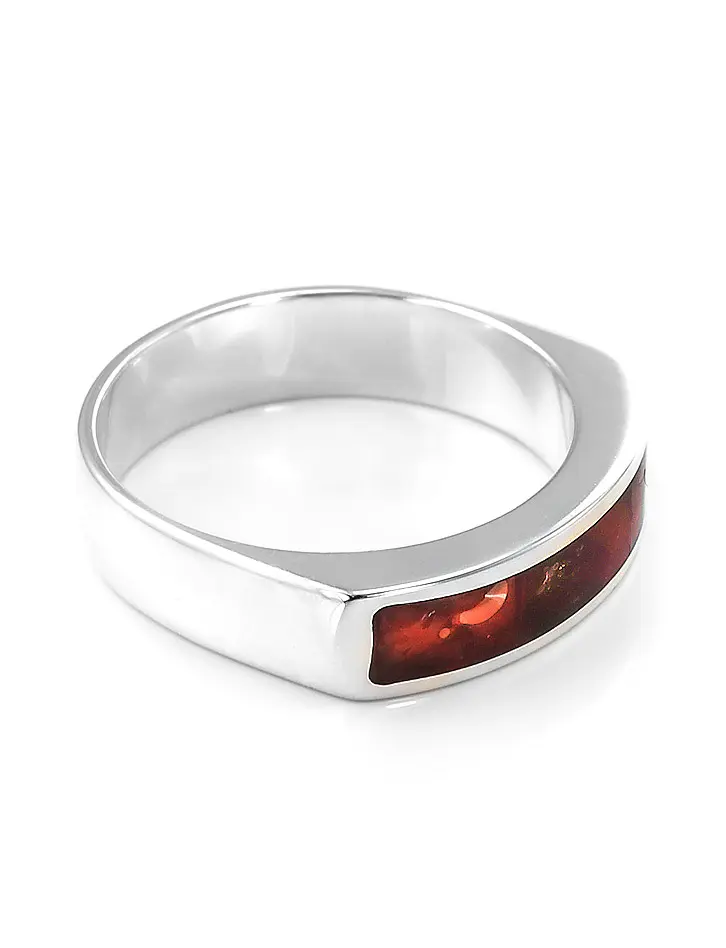 картинка Яркое необычное кольцо London из натурального балтийского янтаря в онлайн магазине