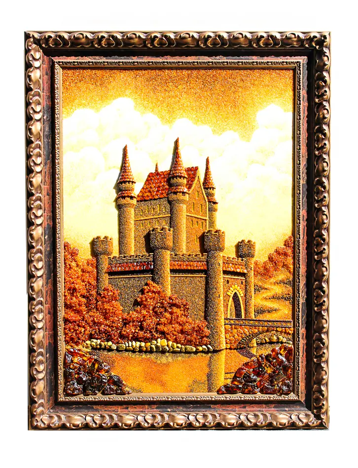 картинка Картина из натурального янтаря «Замок» в онлайн магазине