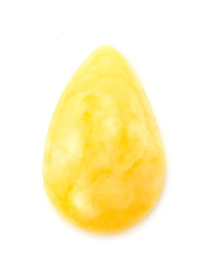 картинка Сувенирный янтарь в форме капли молочно-медового цвета 38x24x9 мм в онлайн магазине