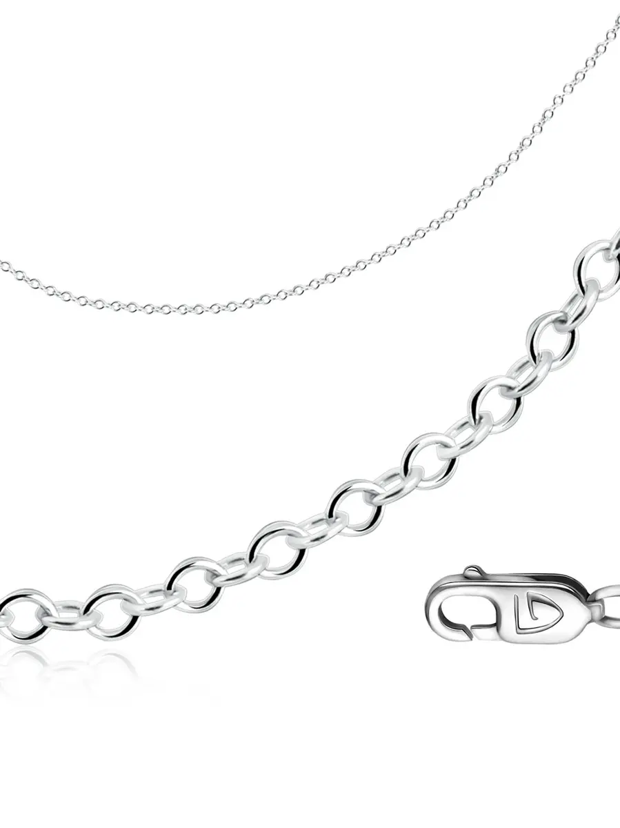 картинка Тонкая серебряная цепь «Якорная» в онлайн магазине