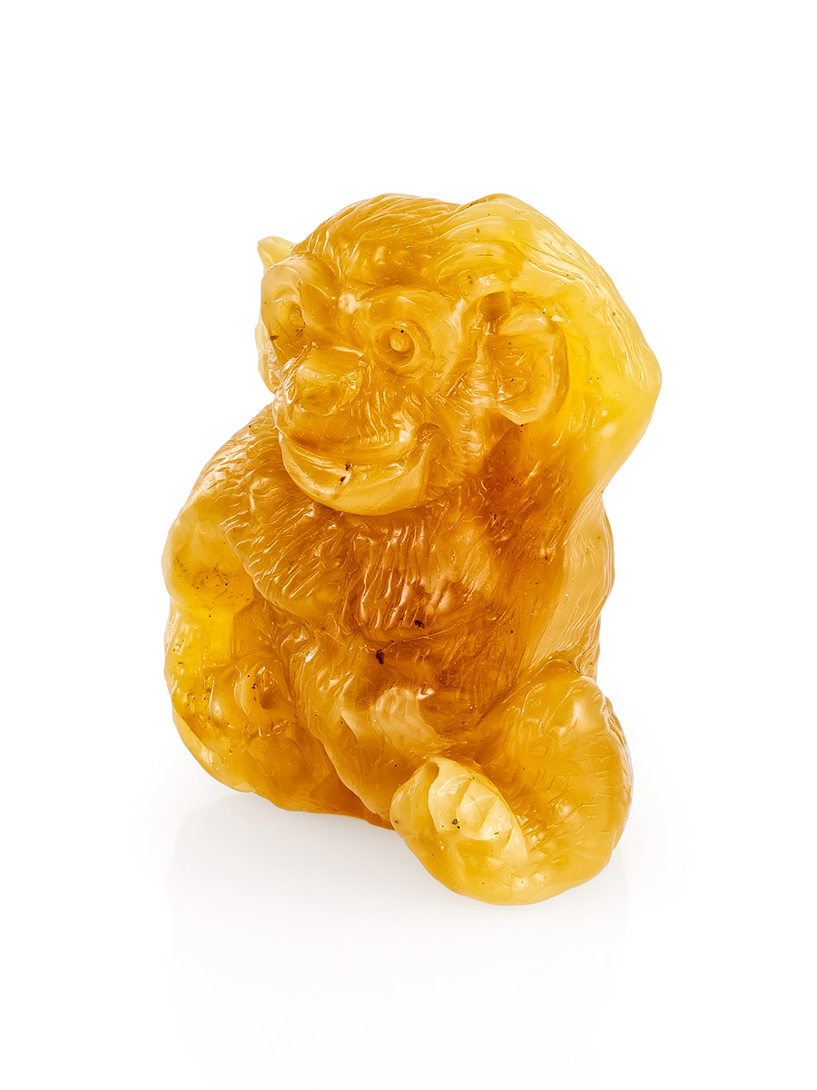 

Резьба из натурального янтаря «Обезьянка», Медовый