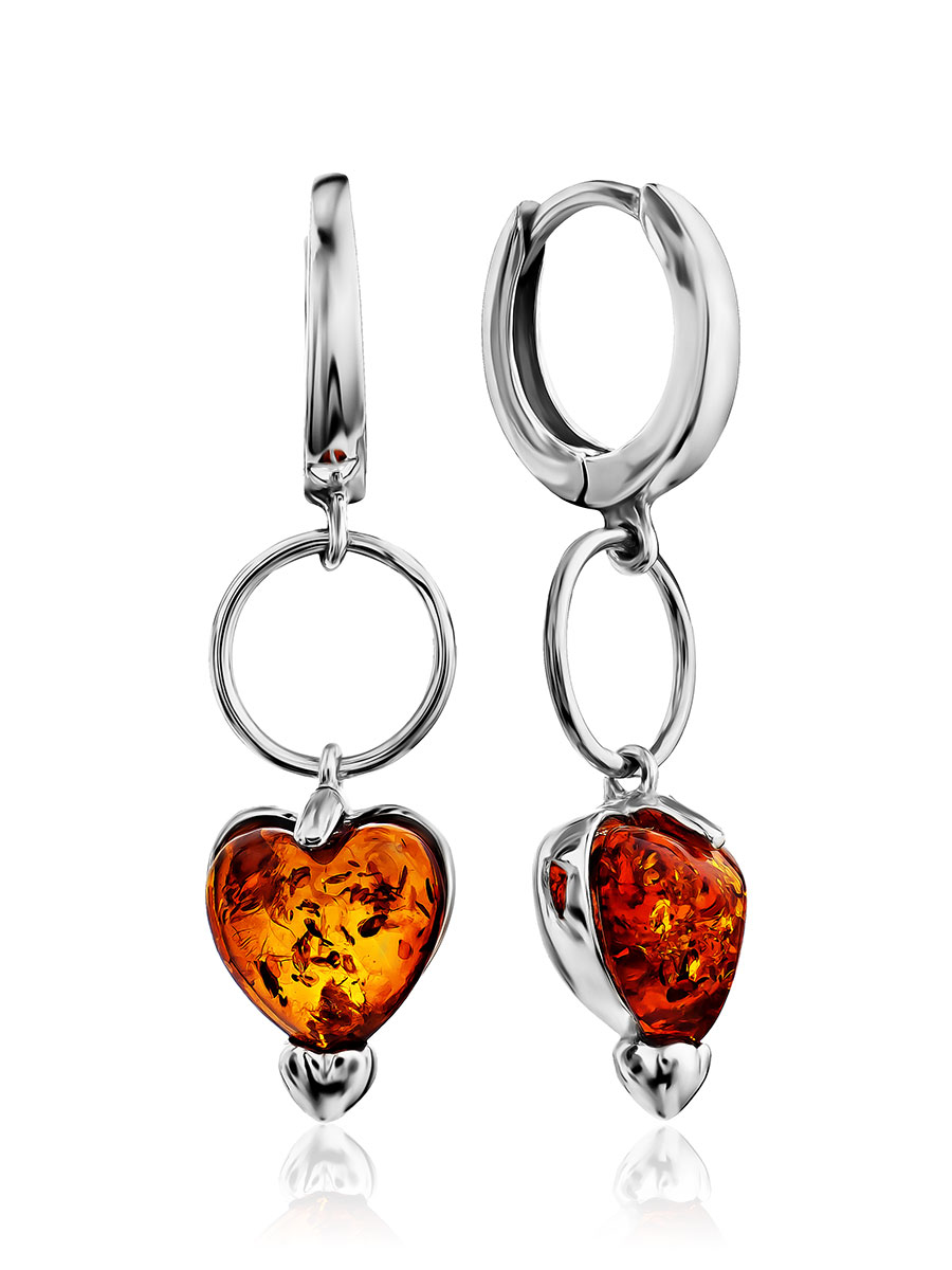 

Серьги Palazzo от ifamore™ из серебра и натурального янтаря, Коньячный